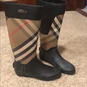 Burberry rain boots
